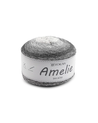 Bavlnená pletacia priadza Amelie s lurexom 200 g - 1 ks