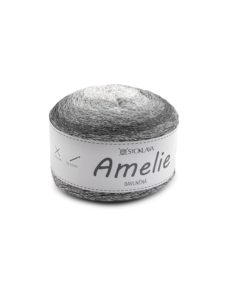 Bavlnená pletacia priadza Amelie s lurexom 200 g - 1 ks | Mimib