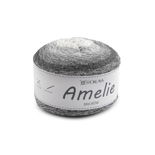 Bavlnená pletacia priadza Amelie s lurexom 200 g - 1 ks | Mimib