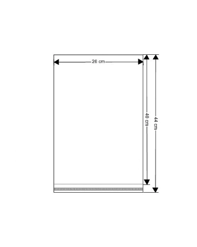 PP vrecko s lepiacou lištou 26x40 cm - 100 ks | Mimib