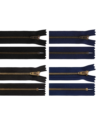 Kovový zips YKK No 4 dĺžka 20 cm (jeansový) - 1 ks | Mimib