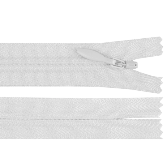 Špirálový zips skrytý YKK No 4 dĺžka 55 cm - 1 ks | Mimib