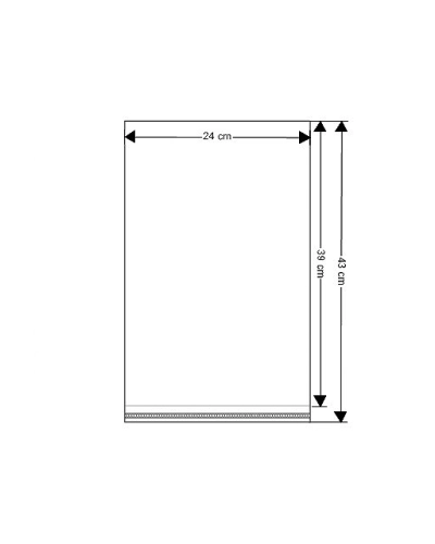 PP vrecko s lepiacou lištou 24x39 cm - 100 ks | Mimib