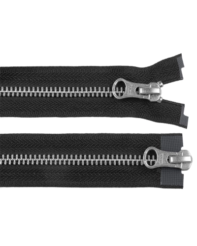 Zip kovový YKK No 5 deliteľný 2 jazdci / dvojcestný 80 cm na kožené bundy - 1 ks | Mimib