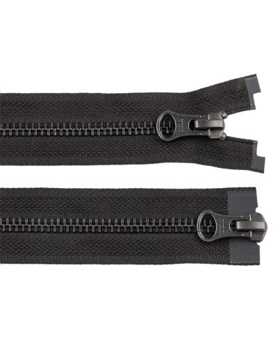 Zip kovový YKK No 5 deliteľný 2 jazdci / dvojcestný 80 cm na kožené bundy - 1 ks | Mimib