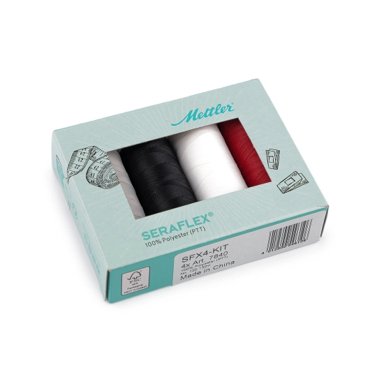 Súprava polyesterových elastických nití Seraflex 4x130 m - 1 sada | Mimib