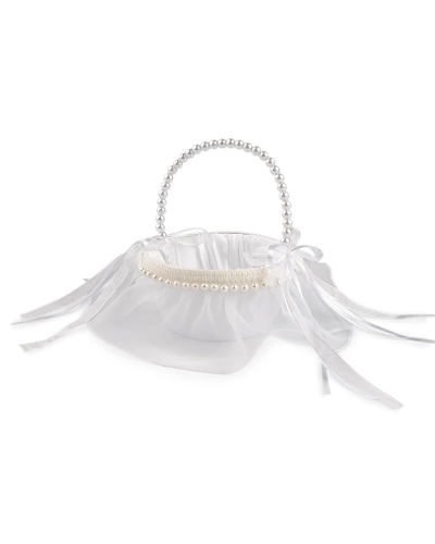 Svadobný saténový košíček pre družičky mini - 1 ks | Mimib
