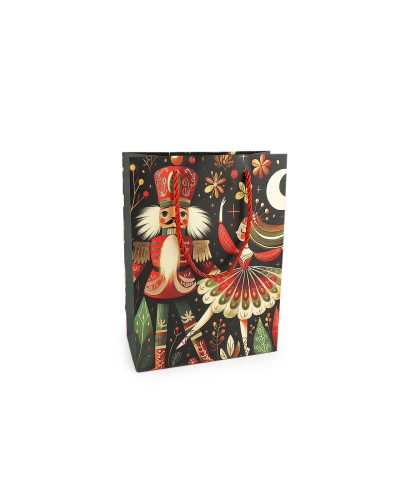 Vianočná darčeková taška luskáčik 18x24 cm - 1 ks | Mimib