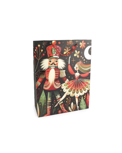 Vianočná darčeková taška luskáčik 31x40 cm - 1 ks | Mimib