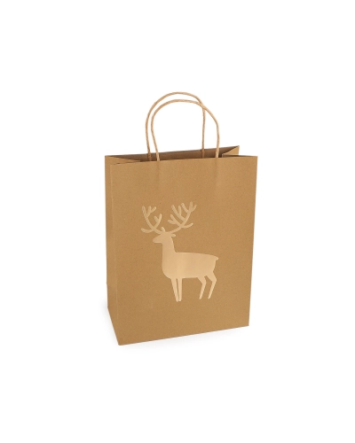 Vianočná darčeková taška natural 24x31 cm - 1 ks | Mimib
