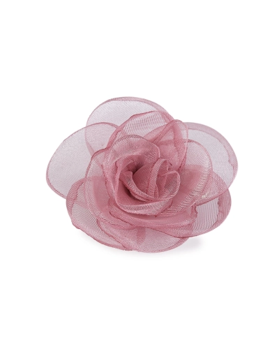 Brošňa / ozdoba do vlasov organzový kvet Ø6 cm - 1 ks | Mimib