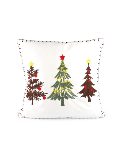 Vianočná zamatová obliečka na vankúš vyšívaná 45x45 cm - 1 ks | Mimib
