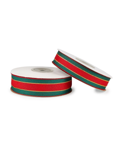 Vianočná stuha s lurexom šírka 20 mm, 25 mm - 22.5 m | Mimib