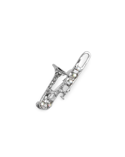 Brošňa s brúsenými kamienkami saxofón, trúbka - 1 ks | Mimib