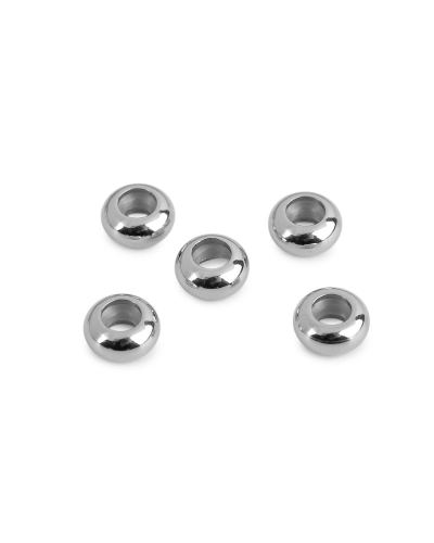 Koráliky s brzdou / stoppermi Ø7 mm, 9 mm z nerezovej ocele - 5 ks | Mimib