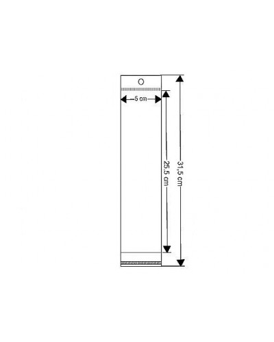 PP sáček s lepicí klopou a závěsem 5x25,5 cm | Mimib