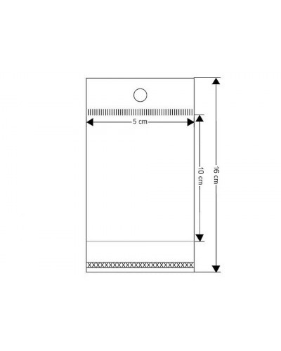 PP sáček s lepicí klopou a závěsem 5x10 cm | Mimib