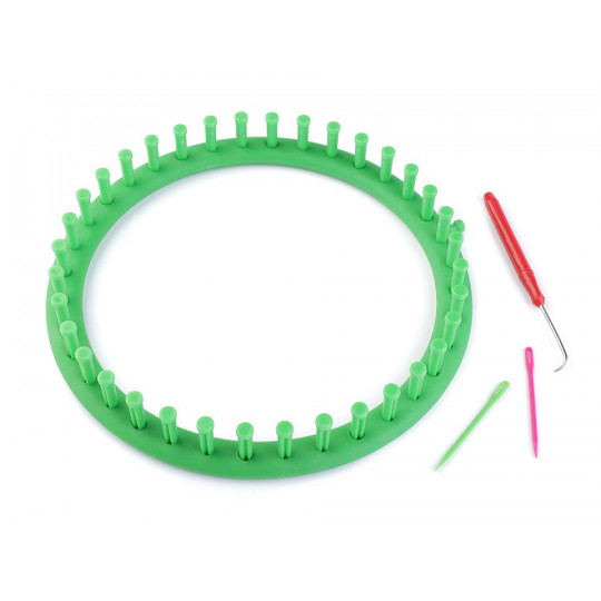 Plastový rámeček na pletení tunelů, šál, čepic Ø24 cm | Mimib