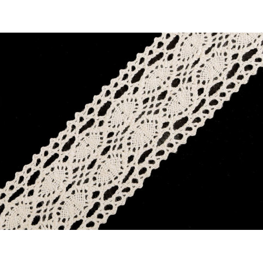Krajka / vsadka paličkovaná šíře 40 mm | Mimib