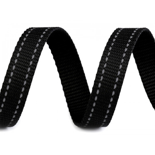 Popruh šíře 20 mm s reflexním prošitím | Mimib