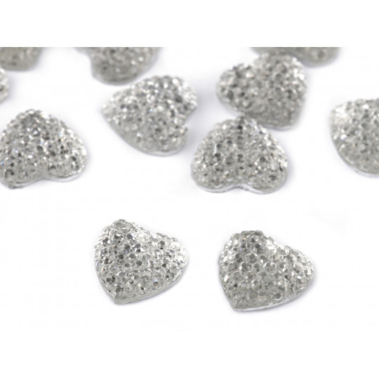 Broušené srdce a kamínky k nalepení | Mimib