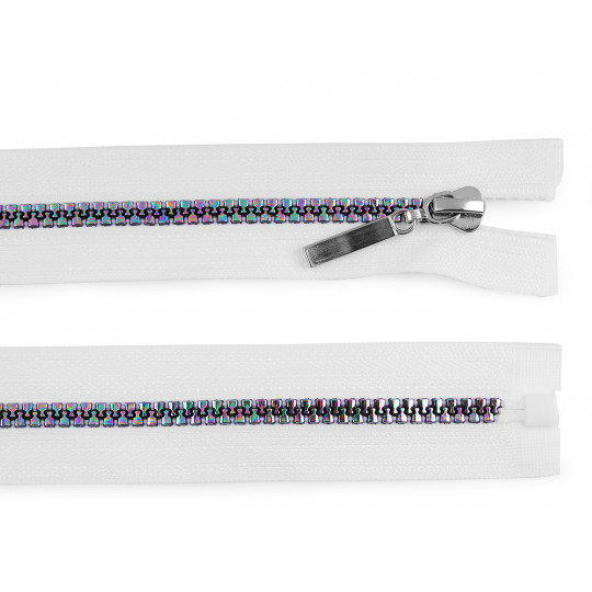 Duhový kostěný zip šíře 5 mm délka 80 cm | Mimib