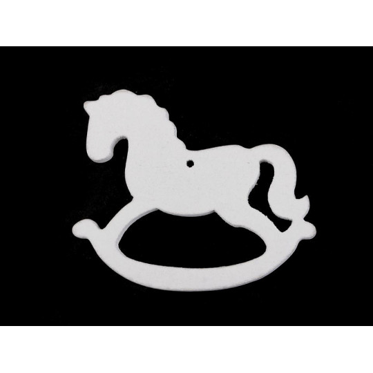 Dřevěné dekorace vánoční vločka, hvězda, stromeček, zvoneček, koník, sob k zavěšení / k nalepení | Mimib