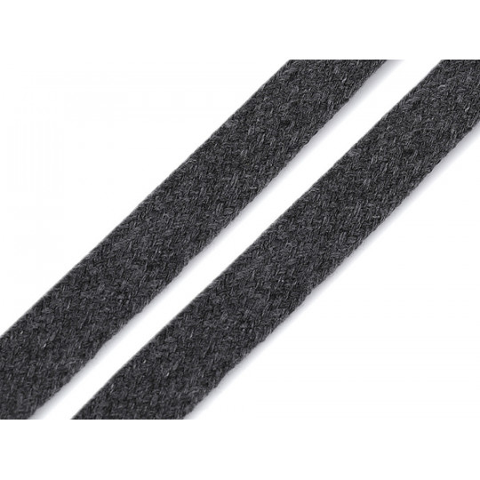 Oděvní šňůra plochá / dutinka šíře 11-15 mm | Mimib