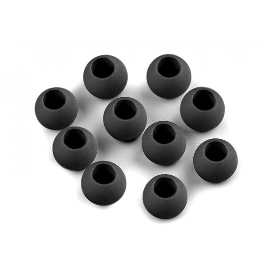 Plastové korálky matné s velkým průvlekem / plavkové 10x12 mm | Mimib