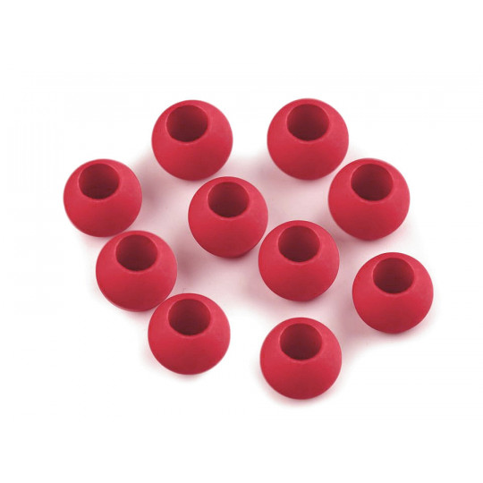 Plastové korálky matné s velkým průvlekem / plavkové 10x12 mm | Mimib