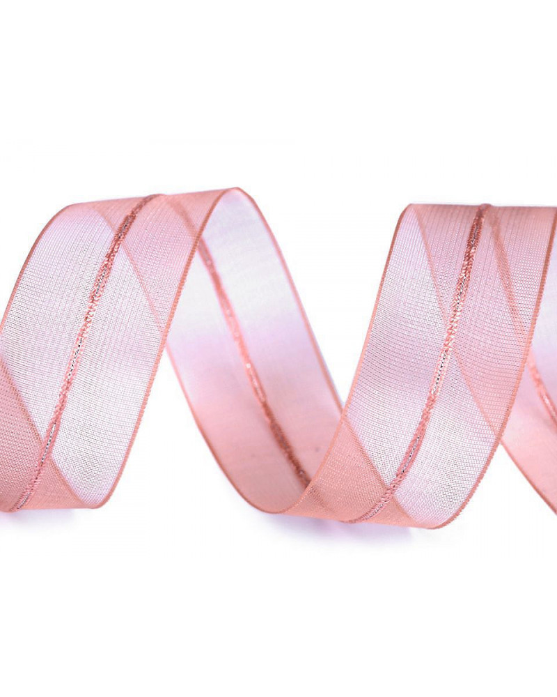 Monofilová stahovací stuha s lurexem šíře 26 mm vánoční | Mimib