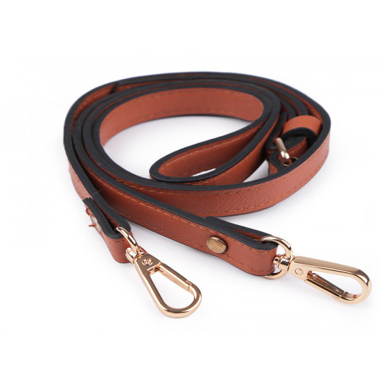 Koženkový popruh / ucho na kabelku s karabinami šíře 1,5 cm | Mimib