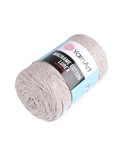 Pletací příze Macrame Cotton lurex 250 g | Mimib