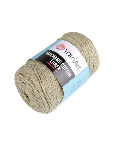 Pletací příze Macrame Cotton lurex 250 g | Mimib