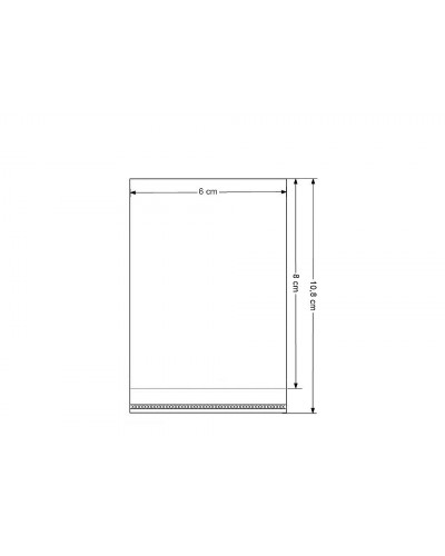 PP sáček s lepicí klopou 6x8 cm | Mimib