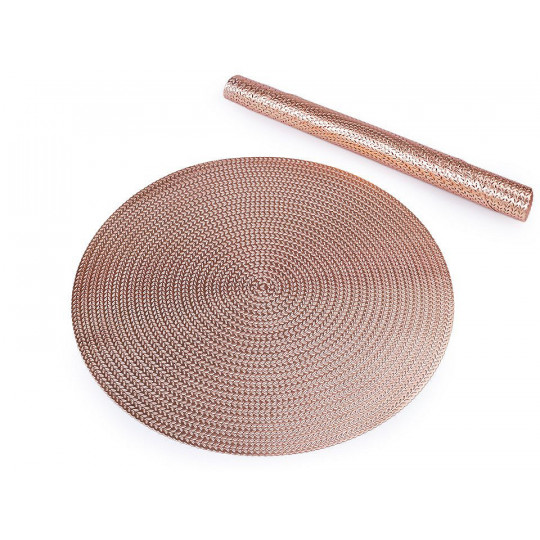 Metalické prostírání mat Ø38 cm vánoční | Mimib