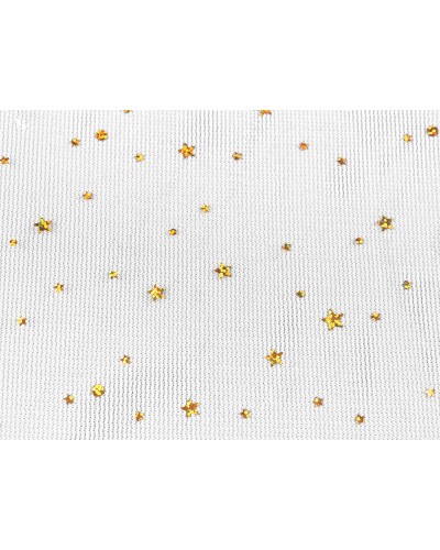 Oděvní / dekorační tyl s hvězdičkami s hologramem | Mimib