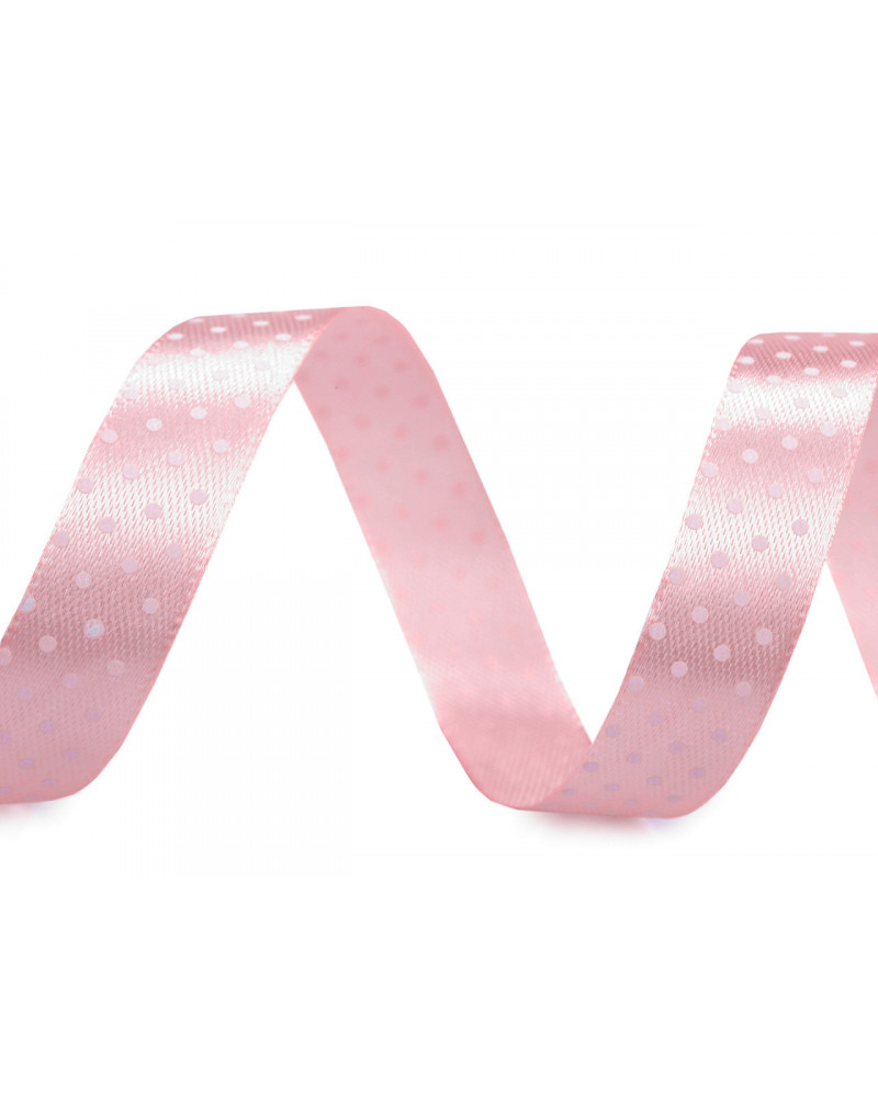 Saténová stuha s puntíky šíře 15 mm | Mimib