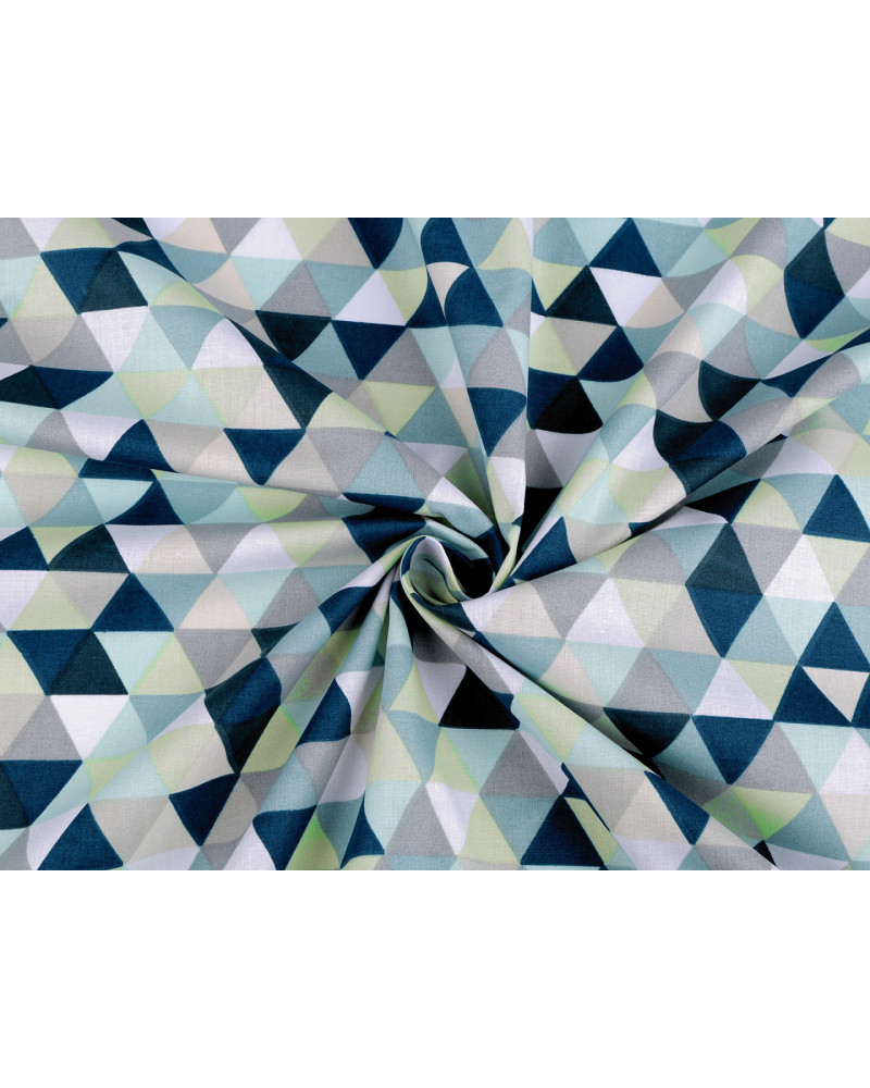 Bavlněná látka / plátno trojúhelníky | Mimib