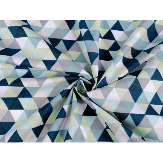 Bavlněná látka / plátno trojúhelníky | Mimib