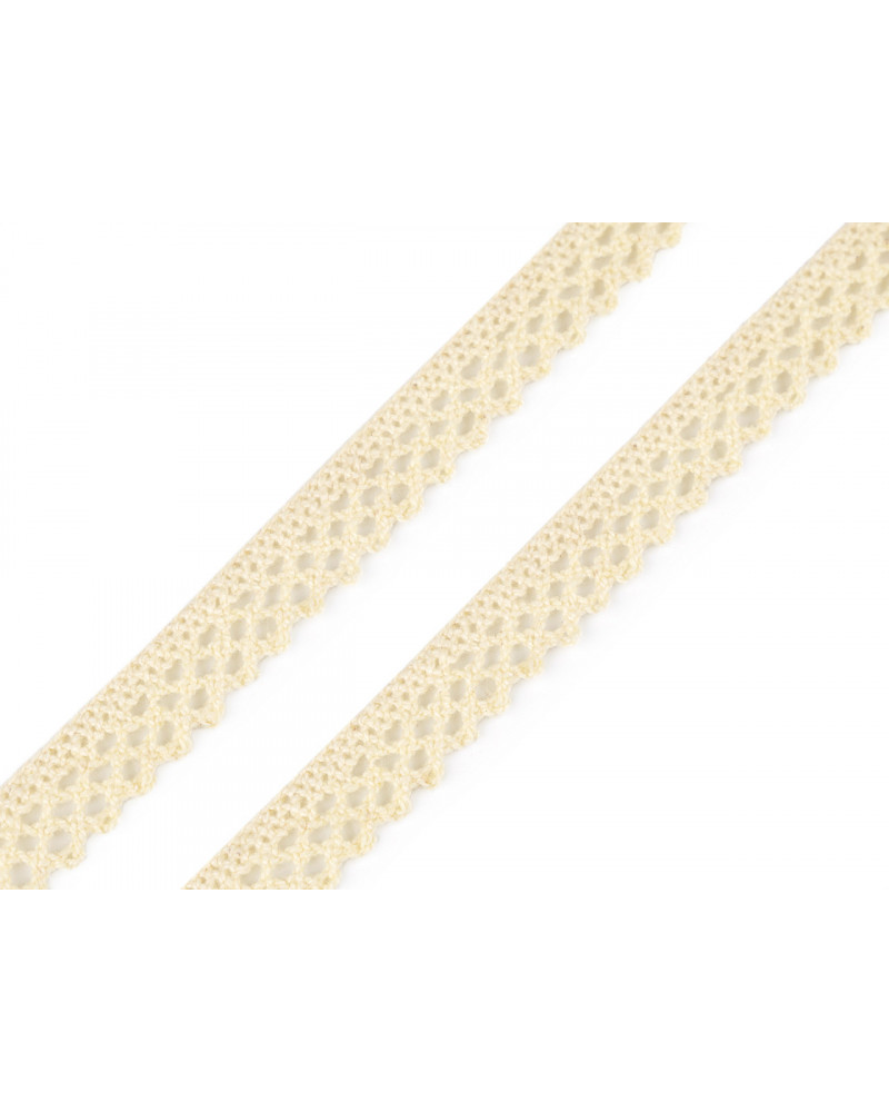 Bavlněná krajka šíře 12 mm paličkovaná | Mimib