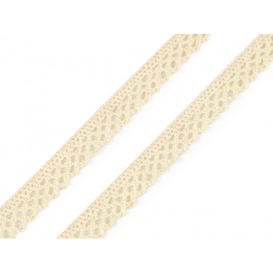 Bavlněná krajka šíře 12 mm paličkovaná | Mimib