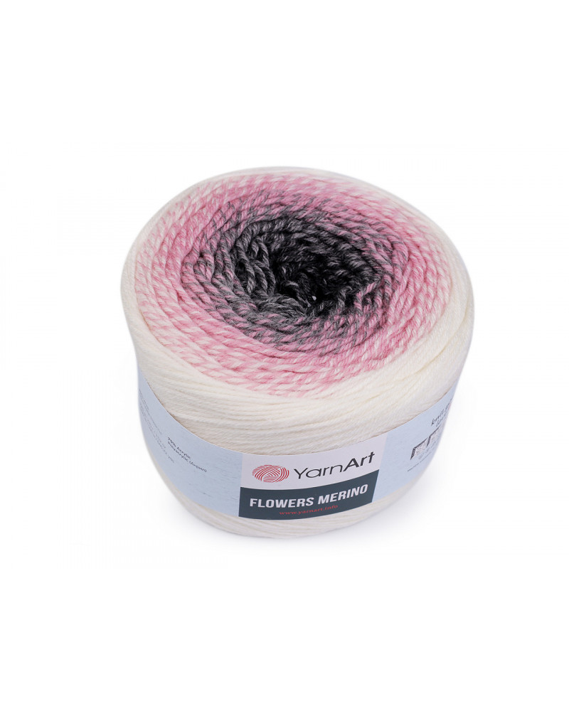 Pletací příze Flowers merino 225 g | Mimib