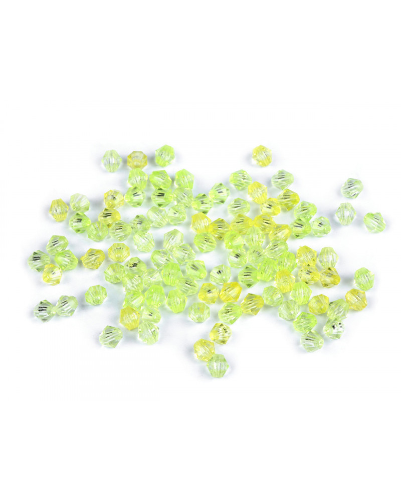 Plastové korálky cínovky / sluníčko 6x6 mm | Mimib