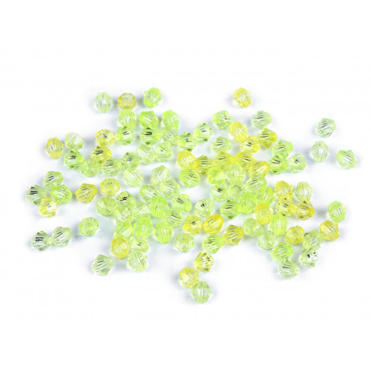 Plastové korálky cínovky / sluníčko 6x6 mm | Mimib