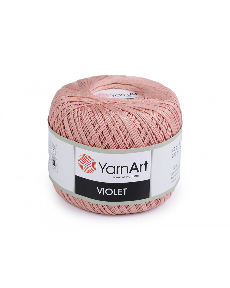 Bavlněná příze háčkovací Violet 50 g | Mimib