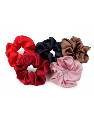 Saténová scrunchie gumička do vlasů | Mimib