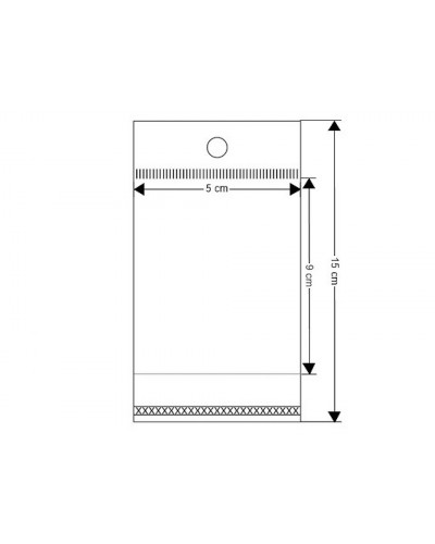 PP sáček s lepicí klopou a závěsem 5x9 cm | Mimib