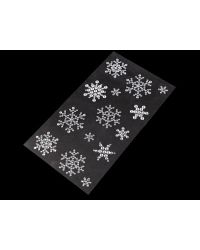 Samolepky kamínkové vločky, srdce, hvězdy | Mimib