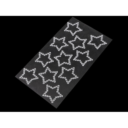 Samolepky kamínkové vločky, srdce, hvězdy | Mimib